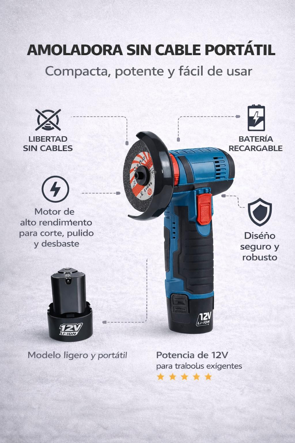 AMOLADORA ANGULAR ESMERIL