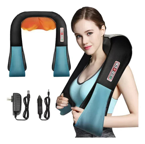 5 En 1 Masajeador Eléctrico Cuello Hombro Calor 3 Velocidades💆‍♀️
